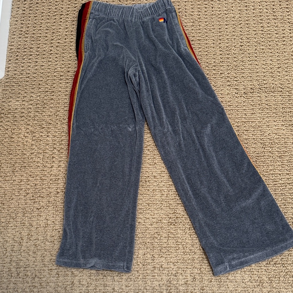 Aviator Nation Charcoal Joggers with Multicolor Stripe